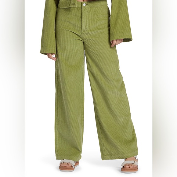 Roxy x Chloe Kim Green Corduroy Pants - Picture 12 of 13